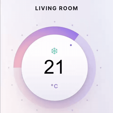 Testing temperature dial in ProtoPie Connect.